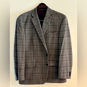NWOT Grey plaid Michael Kors Sports Coat 46R